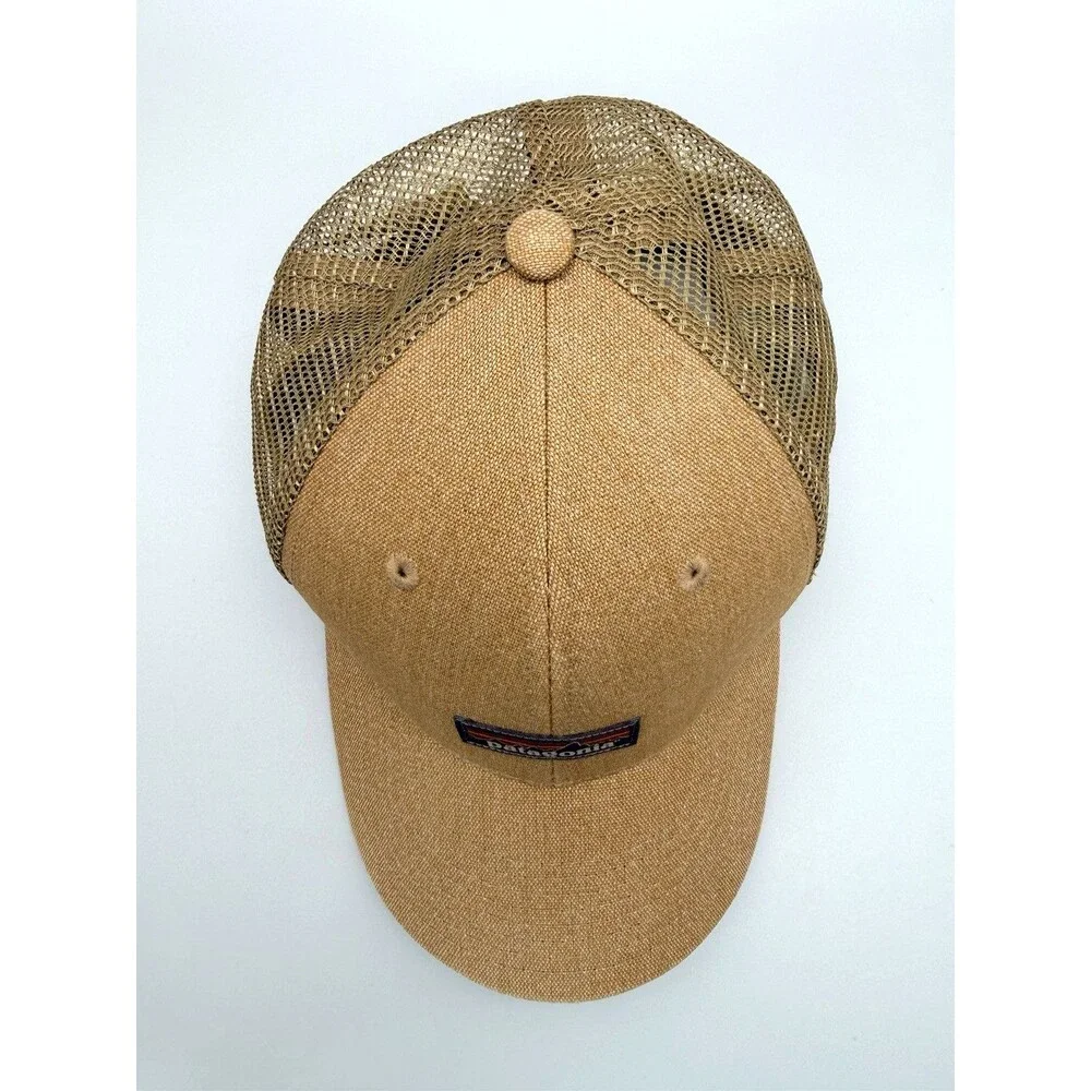 Patagonia Trucker Hat Tan Brown NetPlus Fishing Net Snapback Cap Outdoor Hiking
